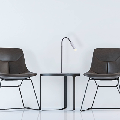 Paul Neuhaus Pure-Gemin lámpara de mesa LED plata