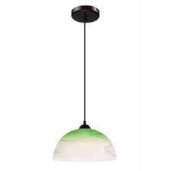 Lámpara colgante Fibi de vidrio, ondas, verde precio