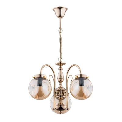 Lámpara de araña Hector, oro, 3 luces