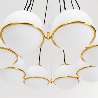 KARE Globes lámpara colgante en oro y blanco