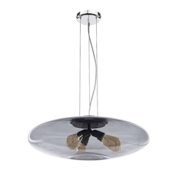 Lámpara colgante Gala de vidrio, Ø 60 cm, grafito en oferta