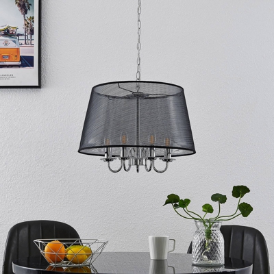 Lindby Talisha lámpara colgante de organza, negro