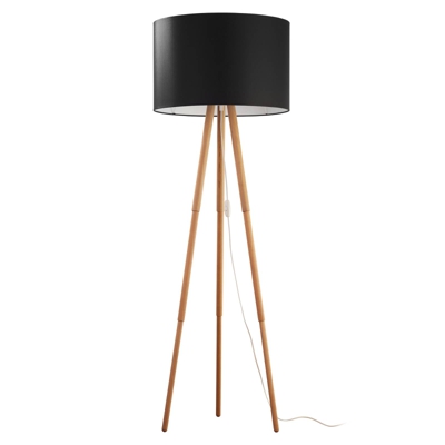 Lámpara de pie Tokyo, madera-trípode pino/negro
