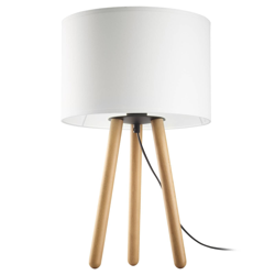 Lámpara de mesa Tokyo trípode madera pino/blanco precio