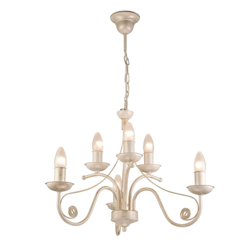 Lámpara de araña Ayleen 6 luces 2 niveles, blanco características