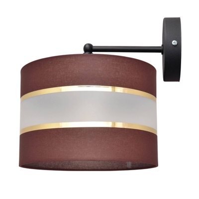 Aplique Helen brazo pantalla textil marrón-oro