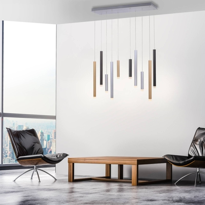 Paul Neuhaus Pure-Gemin colgante LED 10 luces mix