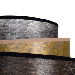 Aplique Trio shine, vellón, negro/oro Ø25cm en oferta