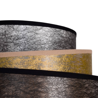 Aplique Trio shine, vellón, negro/oro Ø25cm