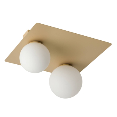 Plafón Firn, angular, 2 luces, oro