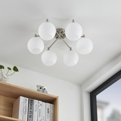 Lindby Ladino plafón, 6 luces, opalino características