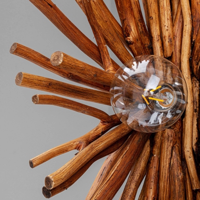 KARE Infinity lámpara de pie de madera longan