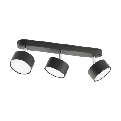 Foco de techo Clark, 3 luces, negro