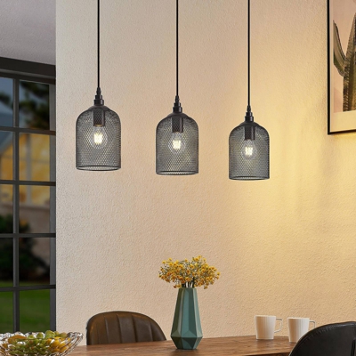 Lindby Dolcin colgante, pantallas malla 3 luces