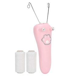 Removedor de pelo facial para mujer, depiladora, depiladora eléctrica con 2 hilos de algodón, depiladora física USB para mujer [rosa] en oferta