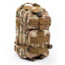 FitnessZone | Mochila Militar de 25 Litros | Mochila de Crossfit con 4 Compartimentos | Bolsa Táctica de Asalto con Sistema Molle | Perfecta para Trek en oferta