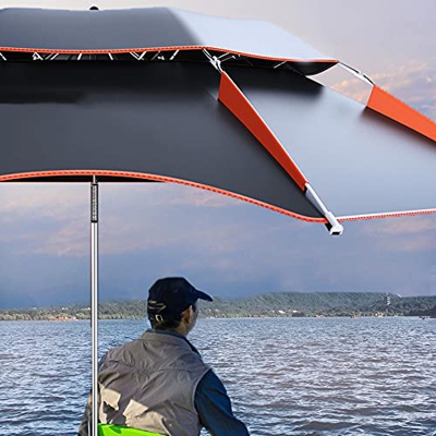 MANG Sombrilla Paraguas De Pesca UV 50+ Sombrilla De Playa Rotación De 360 ° Protección UV Parasol para Terraza Ángulo Ajustable Ronda Paraguas