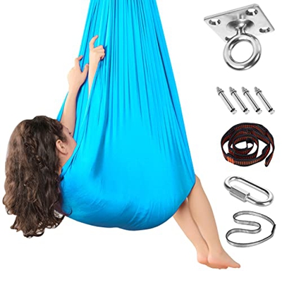 Columpio de Terapia Sensorial para Niños - Hamacas de Yoga para Interior y Exterior Columpios de Silla para mayores de 3 años autismo niños niñas, reg