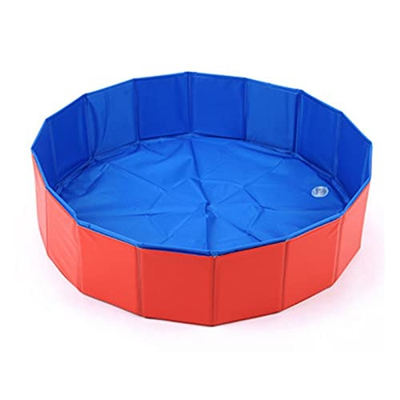 ENJY Piscina para Perros con Verano al Aire Libre Piscina Piscina Piscina Piscina Piscina Dog Cat Niños Pasado Baño (Color : Red, Size : 80X30cm)