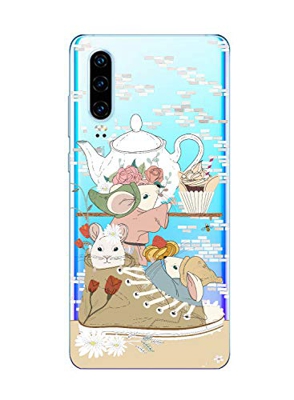 Oihxse Funda Dibujos Animal Lindo Compatible Nokia 7.1 Carcasa Transparente Clear Silicona TPU Gel Suave Case Ultra Slim Anti-Golpes Anti-Arañazos Pro
