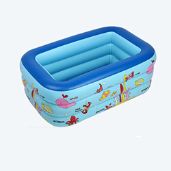 Yxx max Bañera inflable Piscina inflable Piscina de plástico Piscina cuadrada Niños Cuenca Bañera (tamaño : 130 * 85 * 55 cm) en oferta