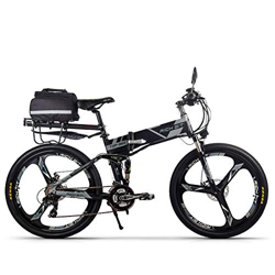 RICH BIT Bicicleta eléctrica RT-860 Bicicleta Plegable Bicicleta de montaña Bicicleta 26 Pulgadas Shimano 21 Velocidad Bicicleta Smart MTB (Gris) características