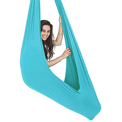 QFWRYBHD Interior Terapia Columpio Hamaca Sensorial for Niños O Adultos Hamaca Columpio Cuerda De Árbol Y Terapia De Autismo for TDAH Aspergers (Color