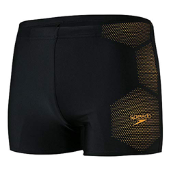 Speedo Tech Placement Aquashort Am Bañador, Hombre, Black/Mango, 36 características