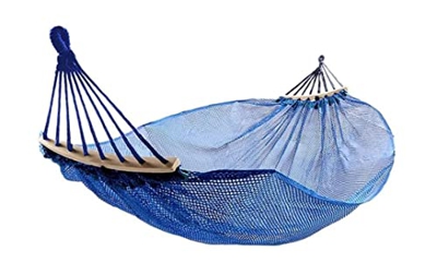 QUANLI Hamaca Doble Hamaca de Tela de algodón para 2 Personas con Barras esparcidoras de bambú curvadas para Patio, Porche, jardín, Patio Trasero, Uso