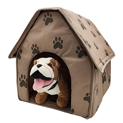 LUCHUII Caseta de Perro, For Pequeña Mediana casa del Perro for el Gato, Gato cómodo Calentar el diseño del Arco del Invierno del Perrito de Cama Perr