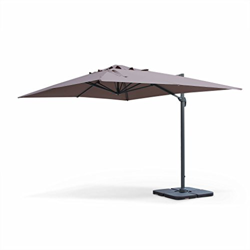 Alice's Garden - Sombrilla, Parasol excentrico Rectangular, Antracita Marron, 300x400cm, Base giratoria - St Jean de Luz en oferta