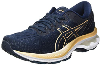 Asics Gel-Kayano 27, Road Running Shoe Mujer, French Blue/Champagne, 37.5 EU