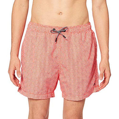 Superdry SD Studios Swim-Pantalón Corto para natación Tabl, Mono Hex Granadine, M para Hombre