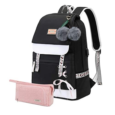 GUIVITU Mochila Escolar Niñas Escolares Bolsa Niños Juveniles Colegio Portatil Grandes Estudiantes Espaciosa Casual Daypack Backpack Adolescentes Viaj