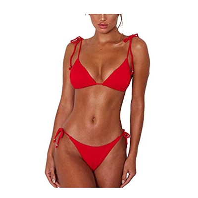 Bandeau Bikini Traje de baño Mujeres Material Especial Simple sólido Trajes de