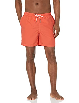 28 Palms 6" Inseam Swim Trunk Fashion Trunks, Coral, US XXXL (EU 5XL-6XL)