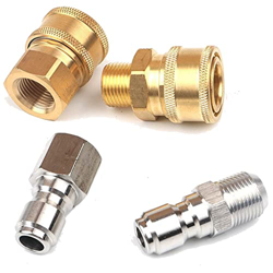 ANWUYANG Conector Rápido De Cobre De 1/4"de Alta Presión, Adaptador De Lavadora De Coche, Acopladores Hidráulicos De Pistola De Agua, Acoplamientos pa precio