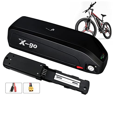 X-go Batería de iones de litio para bicicleta eléctrica de 36 V, 48 V, 10 Ah, 13 Ah, adecuada para motor de montaña de 250 W, 350 W, 500 W, 750 W, 100
