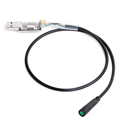 Bafang Cable de programación USB de motor medio para BBS01 BBS02 BBSHD Cable programado para motor de bicicleta eléctrico (transparente)