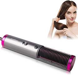Cepillo Alisador de Pelo Secado Rápido Secador Pelo Peine Alisador para Cabello Chignon Secador Cepillo Ion Negativo Anti-quemaduras 800W Cepillo de A en oferta