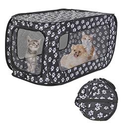 LKJYBG Parque portátil plegable para mascotas, cajón portátil para perro, resistente al agua, para cachorro, perro, gato, conejito, interior, exterior precio