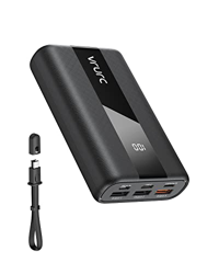 VRURC Batería Externa 20000mAh Mini Power Bank Carga Rapida 22.5W PD & QC 3.0 USB C Cargador Portatil compacta con 3 Entrada & 4 Salida Compatible con en oferta