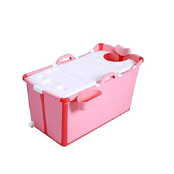 Yxx max Bañera Plegable Bañera Engrosamiento Plástico Portátil Hogar Baño de niños Bañera Baño Barril, Rosa precio