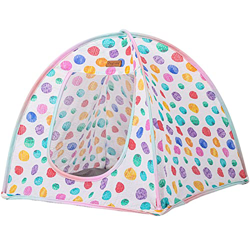 Taloit Tienda de campaña para mascotas, diseño de puntos arcoíris, transpirable, plegable, para dormir, para mascotas en oferta