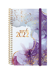 Finocam Espiral Design Collection Goldy - Agenda Enero 2022 - Diciembre 2022 (12 meses), Mediano - E5 - 117x181 mm, Goldy características