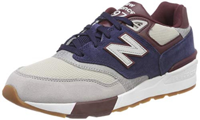 New Balance 597, Zapatillas de Running Hombre, Azul (Rain Cloud/Pigment/NB Burgundy Gnb), 40.5 EU