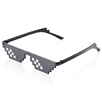 Gafas de Mosaico de Píxeles de 8 bits Gafas de Sol Unisex de Protección UV para Jugador Gafas de Moda de Vida de Gamberro para Hombres Mujeres Niños F
