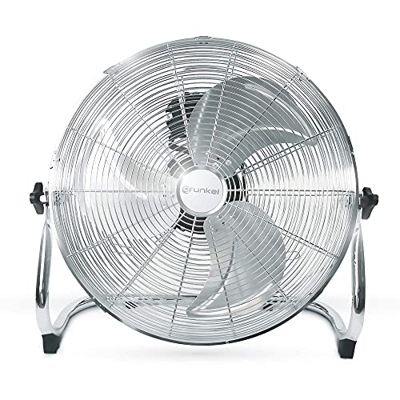 Grunkel - MET-H18 INDUSTRIAL - Ventilador de suelo industrial de 45cm de diámetro con 3 velocidades diferentes y ángulo de inclinación ajustable - 90W