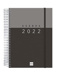 Finocam - Agenda 2022 1 Día Página, de Enero 2022 a Diciembre 2022 (12 meses) E10 - 155x212 mm Espiral My Negro Español características