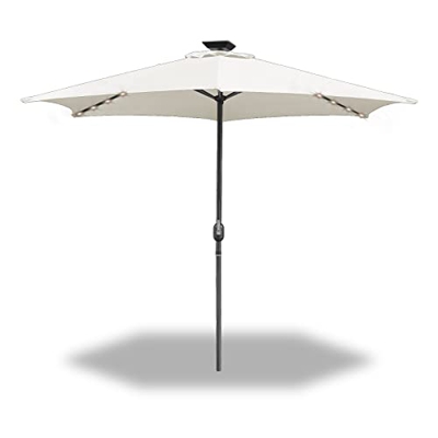 Sonnewelt Sombrilla de Jardín Ø300 cm, Sombrillas terraza, parasol jardin, sombrilla con manivela, protección UV, sin soporte, para Terraza Piscina Pa